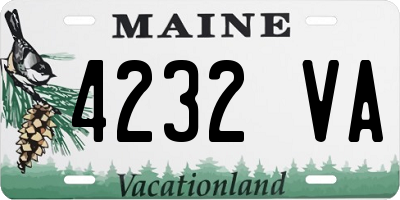 ME license plate 4232VA