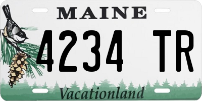 ME license plate 4234TR