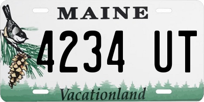 ME license plate 4234UT