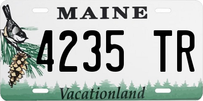 ME license plate 4235TR