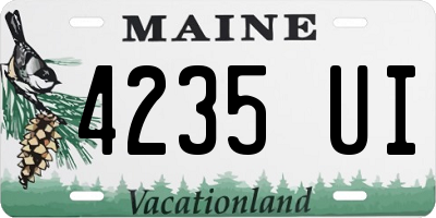 ME license plate 4235UI