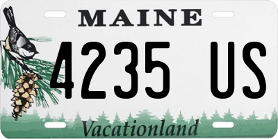 ME license plate 4235US
