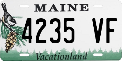 ME license plate 4235VF