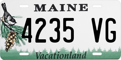 ME license plate 4235VG