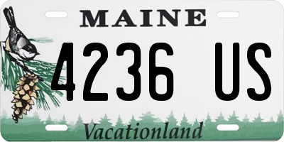 ME license plate 4236US