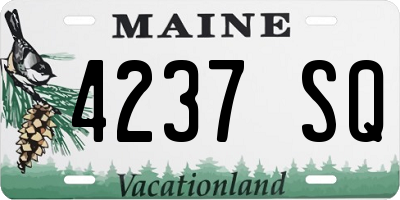 ME license plate 4237SQ