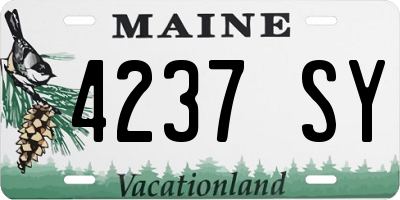 ME license plate 4237SY