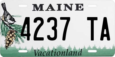 ME license plate 4237TA