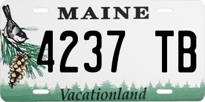 ME license plate 4237TB