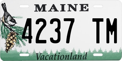ME license plate 4237TM