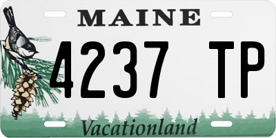 ME license plate 4237TP