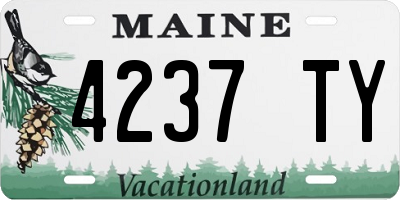 ME license plate 4237TY