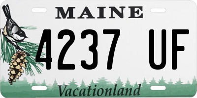 ME license plate 4237UF