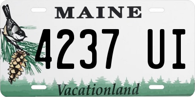 ME license plate 4237UI