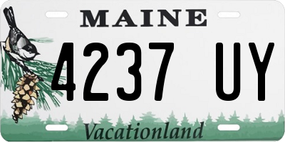 ME license plate 4237UY