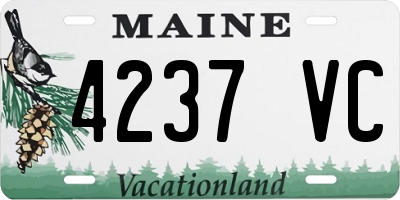 ME license plate 4237VC