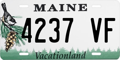 ME license plate 4237VF