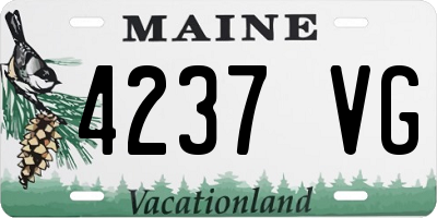 ME license plate 4237VG