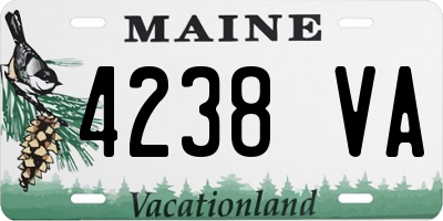 ME license plate 4238VA
