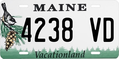 ME license plate 4238VD