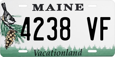 ME license plate 4238VF