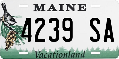 ME license plate 4239SA