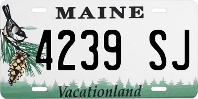 ME license plate 4239SJ