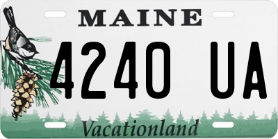 ME license plate 4240UA