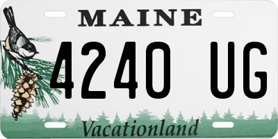 ME license plate 4240UG
