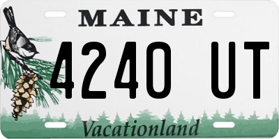 ME license plate 4240UT