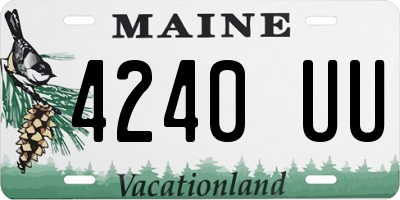 ME license plate 4240UU