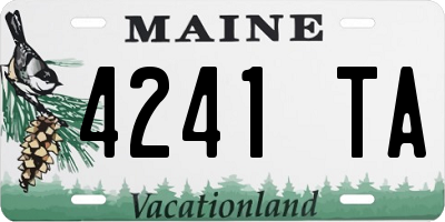 ME license plate 4241TA