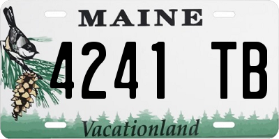 ME license plate 4241TB