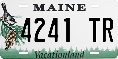 ME license plate 4241TR