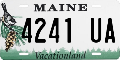 ME license plate 4241UA