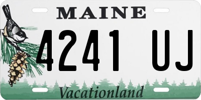 ME license plate 4241UJ