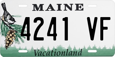 ME license plate 4241VF