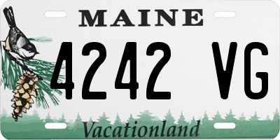 ME license plate 4242VG