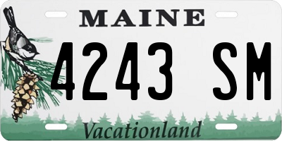 ME license plate 4243SM