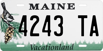 ME license plate 4243TA