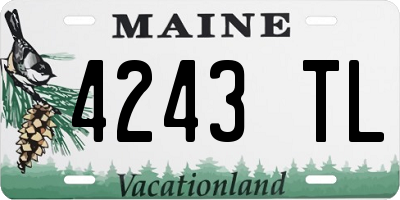 ME license plate 4243TL