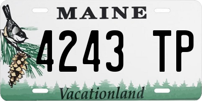 ME license plate 4243TP