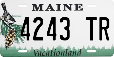 ME license plate 4243TR