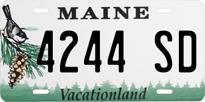 ME license plate 4244SD