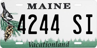 ME license plate 4244SI