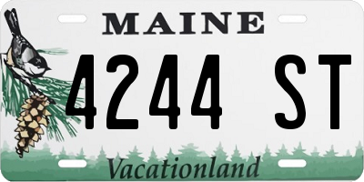 ME license plate 4244ST