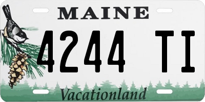 ME license plate 4244TI