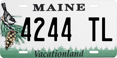 ME license plate 4244TL