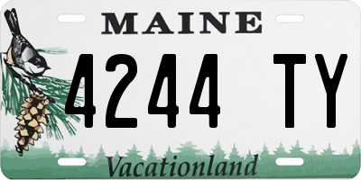 ME license plate 4244TY
