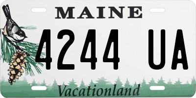 ME license plate 4244UA